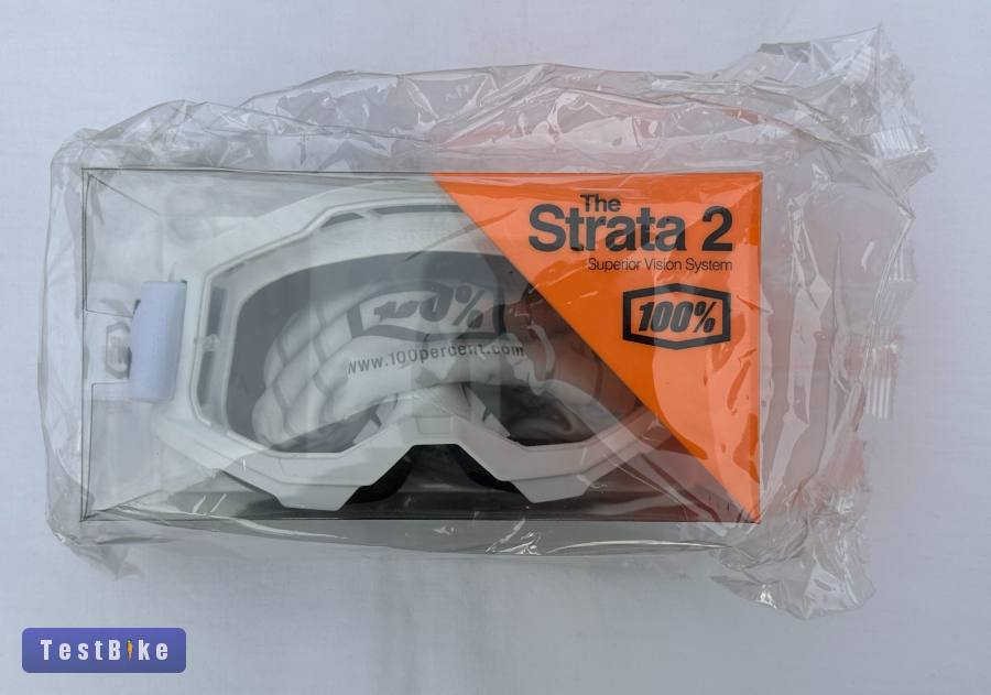 Új 100% Strata 2 fehér DH/FR szemüveg, védőszemüveg