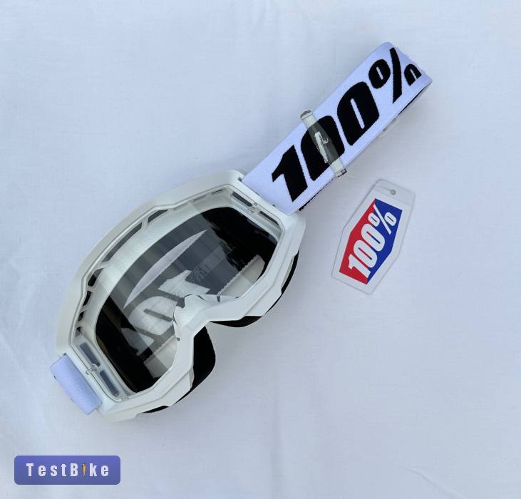 Új 100% Strata 2 fehér DH/FR szemüveg, védőszemüveg