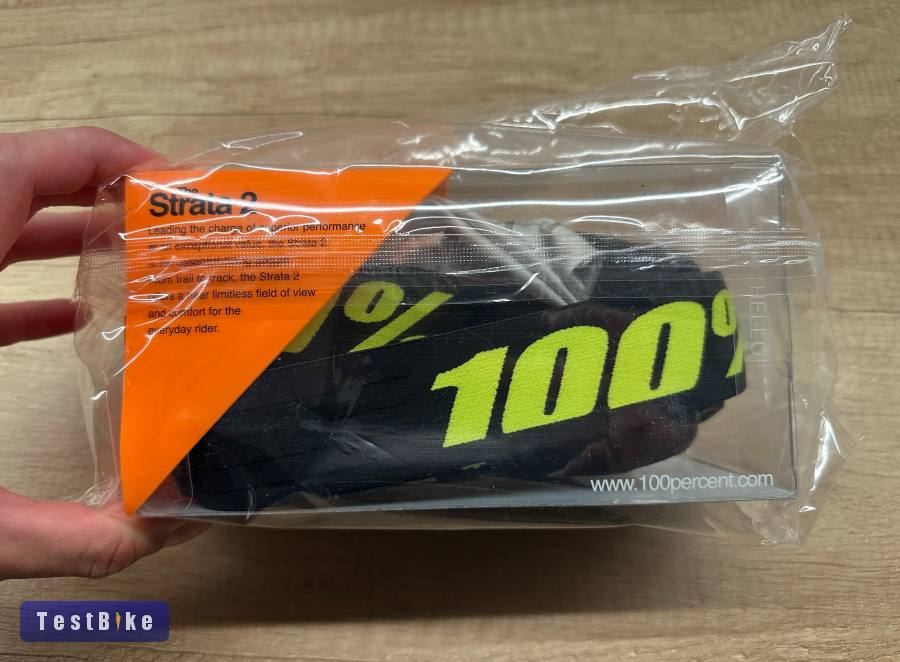 Új 100% Strata 2 fekete/sárga, DH/FR szemüveg, védőszemüveg