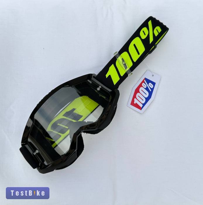 Új 100% Strata 2 fekete/sárga DH/FR szemüveg, védőszemüveg