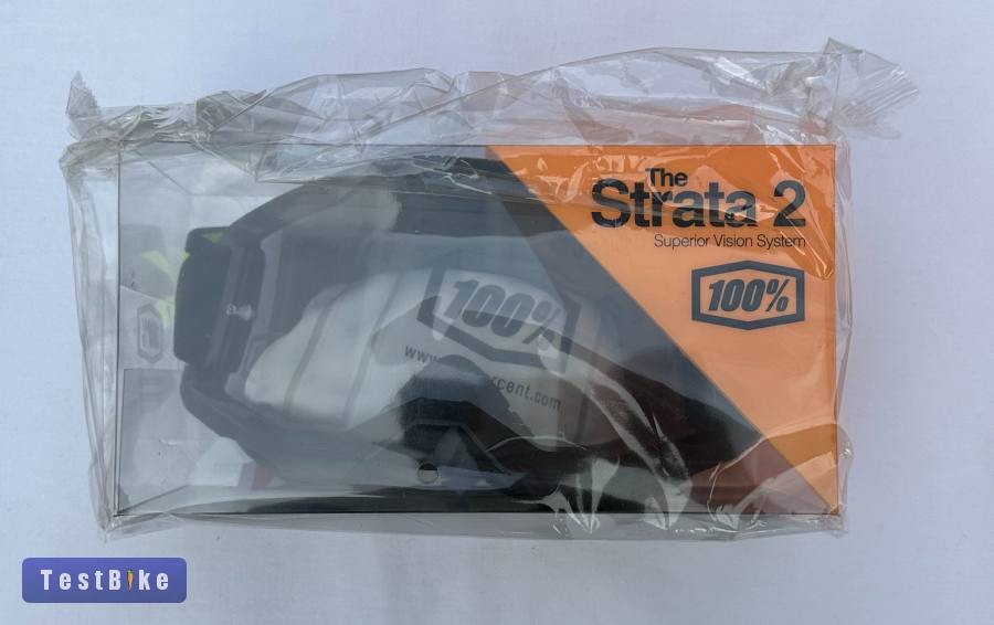 Új 100% Strata 2 fekete/sárga DH/FR szemüveg, védőszemüveg