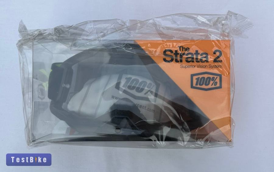 Új 100% Strata 2 fekete/sárga DH/FR szemüveg, védőszemüveg