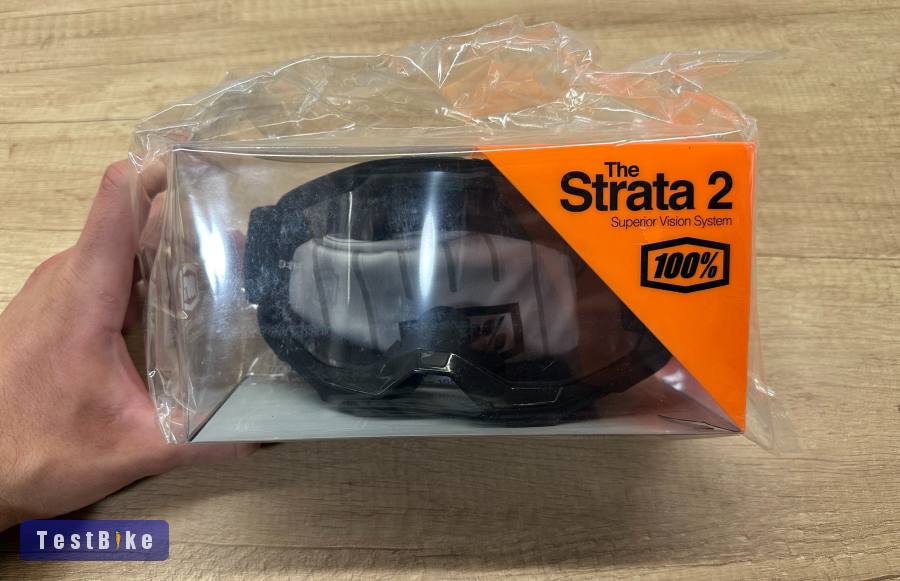Új 100% Strata 2 fekete/szürke, DH/FR szemüveg