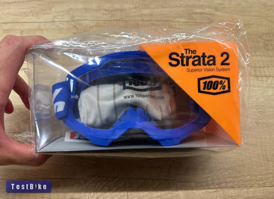 Új 100% Strata 2 kék, átlátszó lencsés DH/FR szemüveg