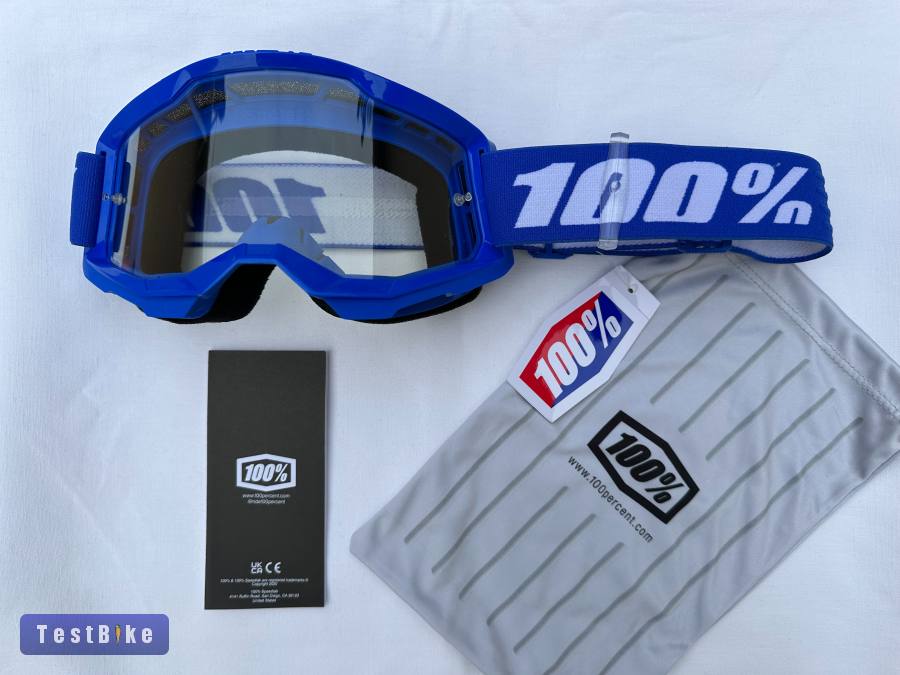 Új 100% Strata 2 kék DH/FR szemüveg, védőszemüveg