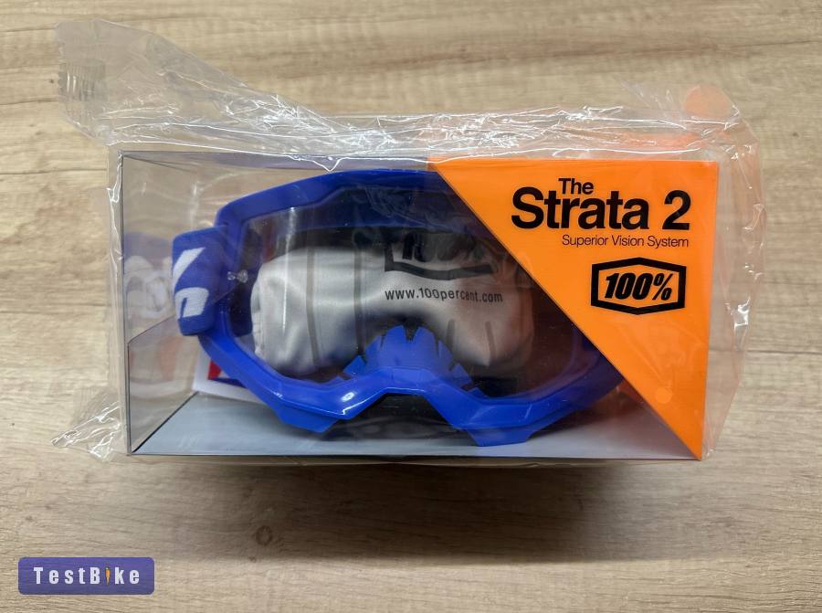 Új 100% Strata 2 kék DH/FR szemüveg, védőszemüveg