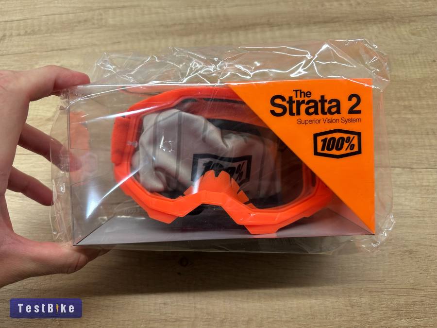 Új 100% Strata 2 narancs, átlátszó lencsés DH/FR szemüveg