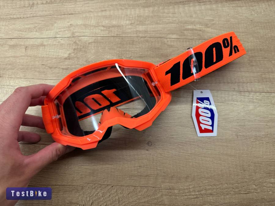 Új 100% Strata 2 narancs, átlátszó lencsés DH/FR szemüveg