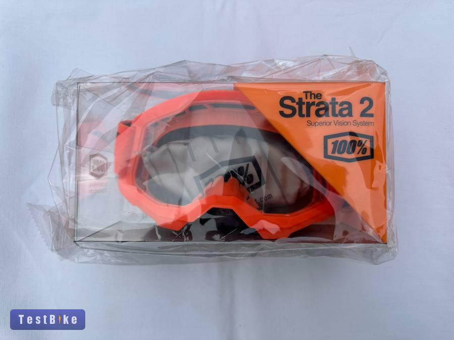 Új 100% Strata 2 narancssárga DH/FR szemüveg, védőszemüveg