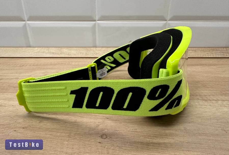 Új 100% Strata 2 neon sárga, átlátszó lencsés DH/FR szemüveg