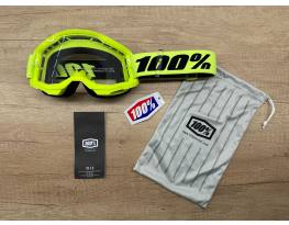Új 100% Strata 2 neon sárga, átlátszó lencsés DH/FR szemüveg