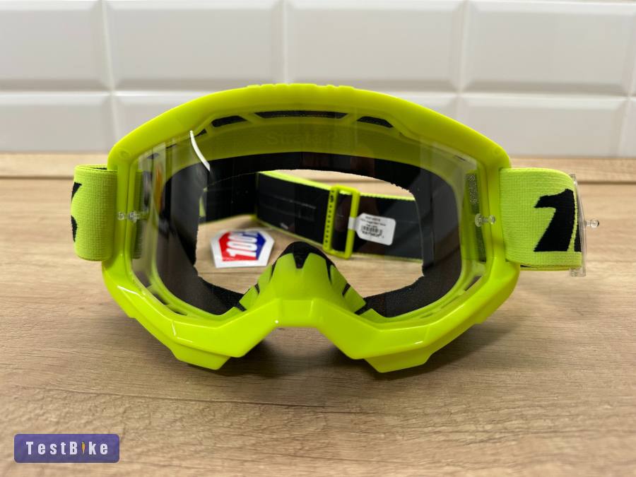 Új 100% Strata 2 neon sárga, DH/FR szemüveg, védőszemüveg
