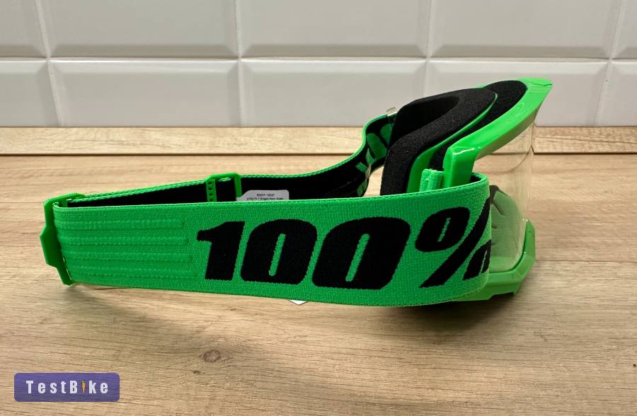Új 100% Strata 2 neon zöld, átlátszó lencsés DH/FR szemüveg