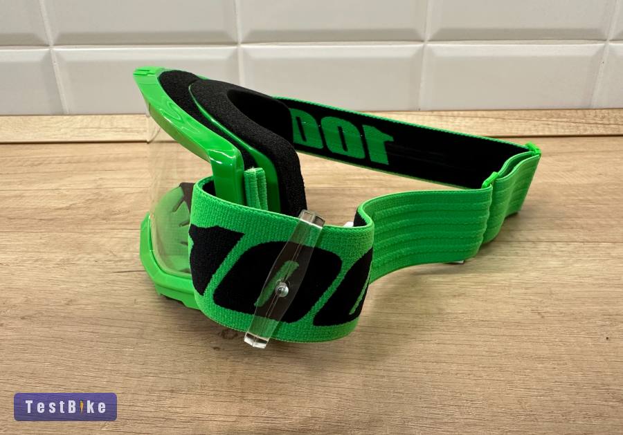 Új 100% Strata 2 neon zöld, átlátszó lencsés DH/FR szemüveg