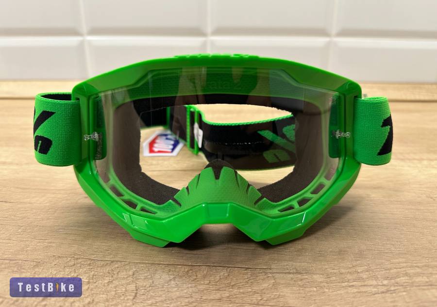 Új 100% Strata 2 neon zöld, DH/FR szemüveg, védőszemüveg