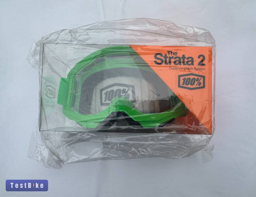 Új 100% Strata 2 neon zöld DH/FR szemüveg, védőszemüveg