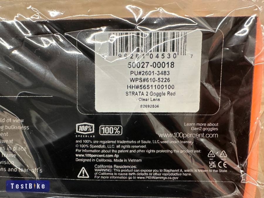Új 100% Strata 2 piros DH/FR szemüveg, védőszemüveg