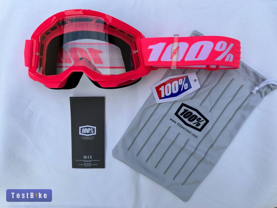 Új 100% Strata 2 rózsaszín DH/FR szemüveg, védőszemüveg