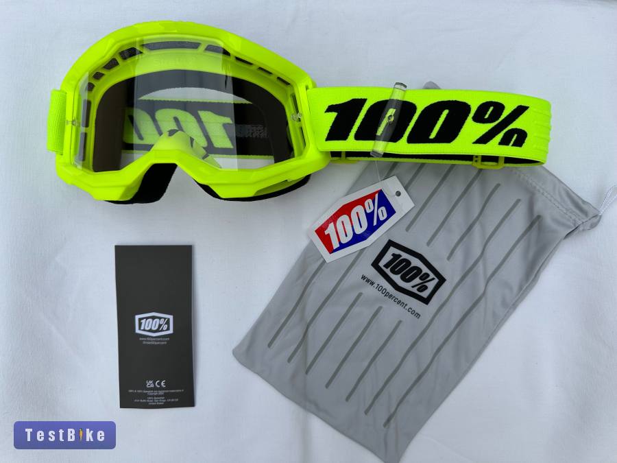 Új 100% Strata 2 sárga DH/FR szemüveg, védőszemüveg