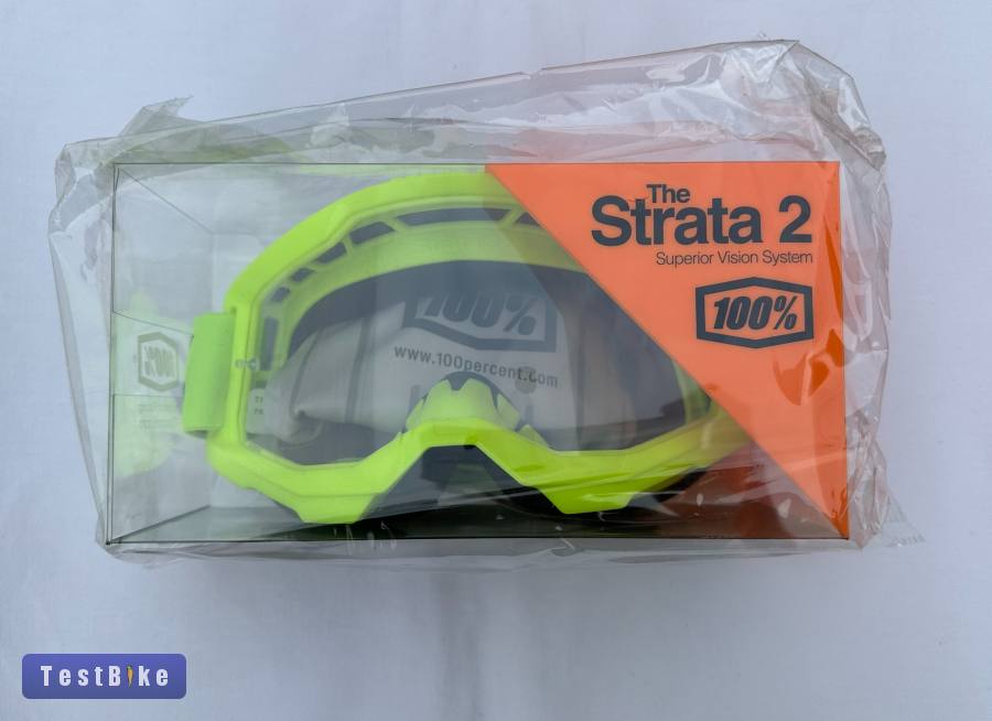 Új 100% Strata 2 sárga DH/FR szemüveg, védőszemüveg