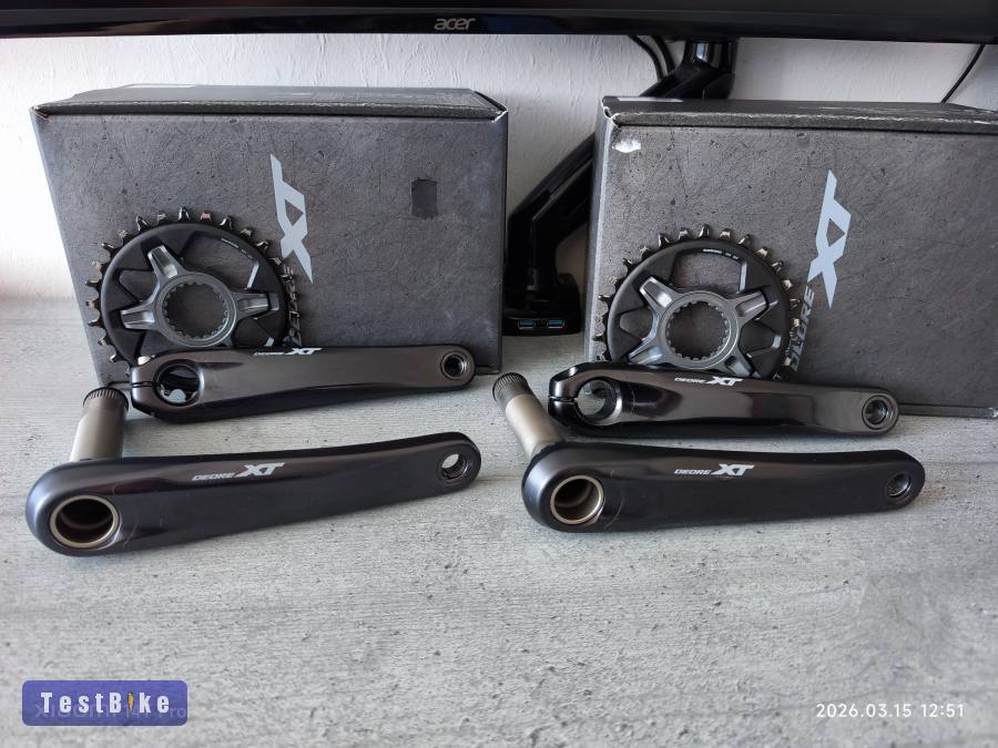 Új állapotú! Shimano Deore XT 12s hajtómű 30 és 32T lánct.