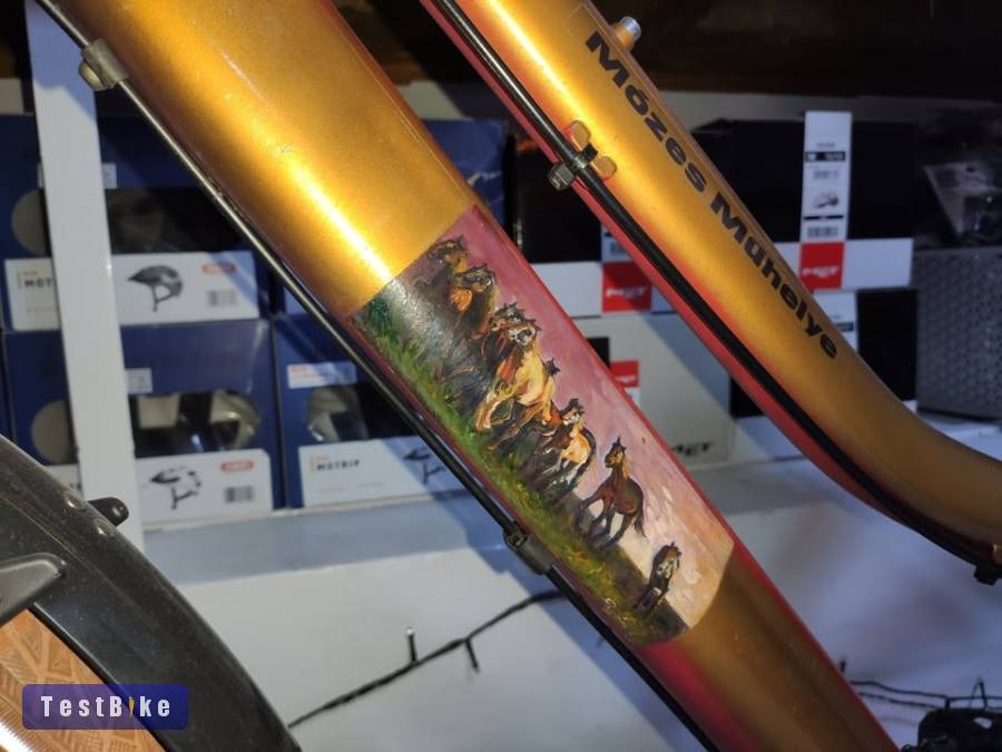 Új Csepel Alu női városi kerékpár 44cm – Lovas festményekkel