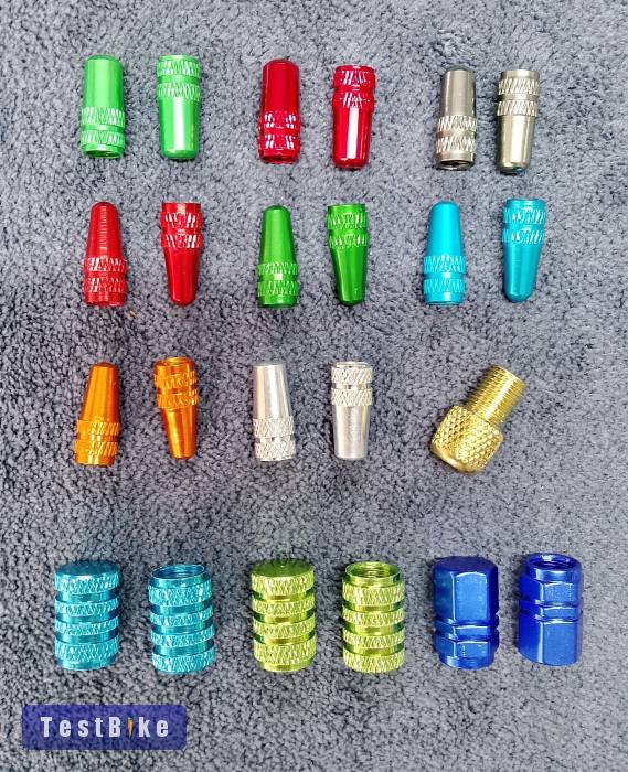 Új alu presta FV és autó AV szelepsapka párban