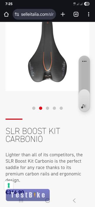 Új Carbon Selle Italia SLR Boost 145mm 146g nyereg olcsón