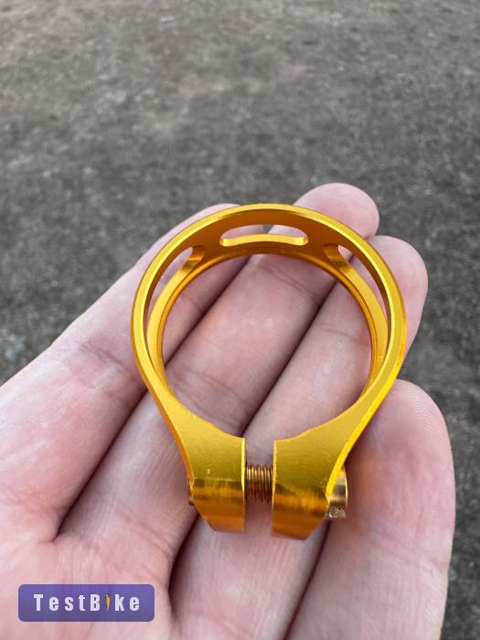 Új CNC alu nyeregcső bilincs 34,9mm arany