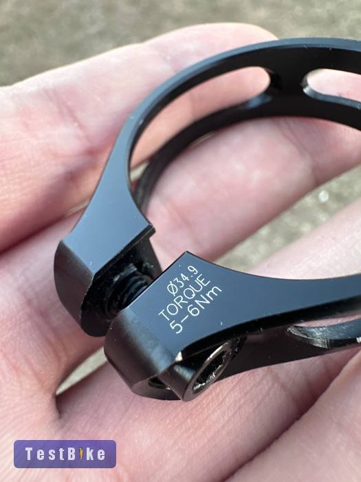 Új CNC alu nyeregcső bilincs 34,9mm fekete