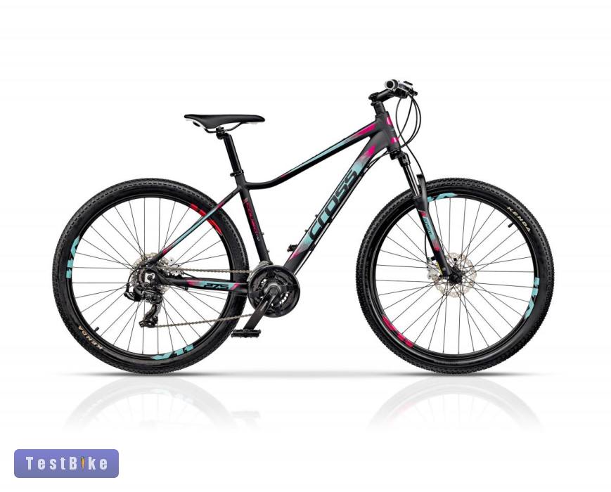 Új Cross Causa SL 1 női 27,5" MTB kerékpár, fekete-türkíz