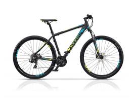 Új Cross GRX 7 29" MTB kerékpár, matt fekete-zöld 2023