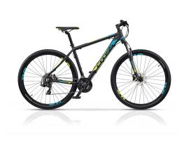 Új Cross GRX 7 29" MTB kerékpár, matt fekete-zöld
