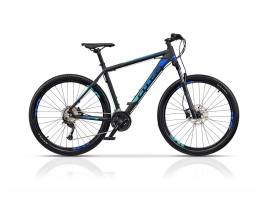 Új Cross GRX 9 27,5" MTB kerékpár, matt fekete-kék 2023