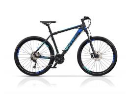 Új Cross GRX 9 29" MTB kerékpár, matt fekete-kék
