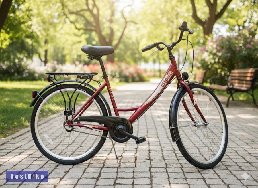 Új Csepel Budapest A 26" Stílusos Bordó Városi Kerékpár, 3 s