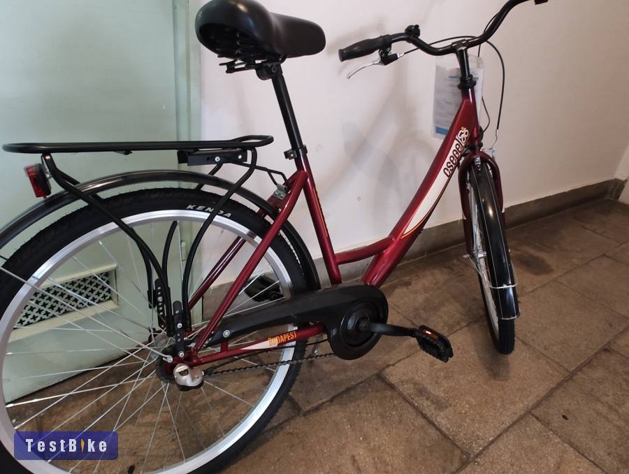 Új Csepel Budapest A 26" Stílusos Bordó Városi Kerékpár, 3 s