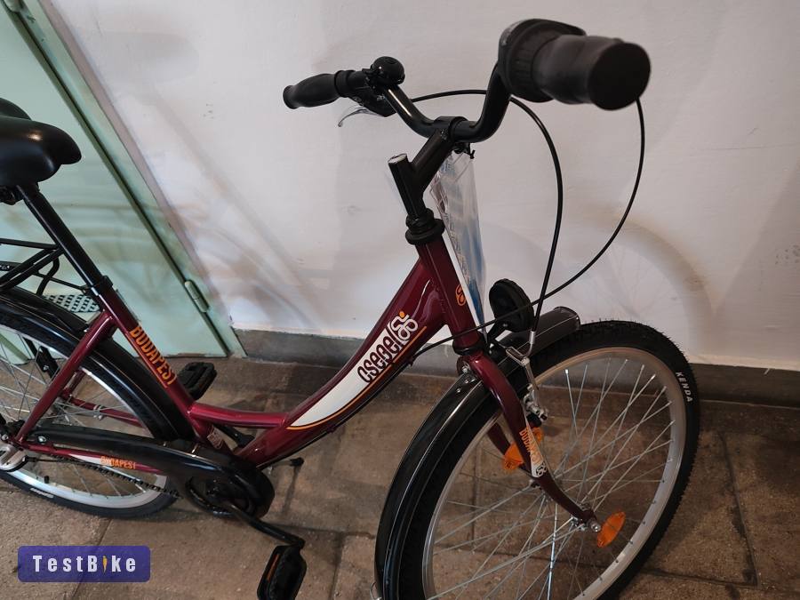 Új Csepel Budapest A 26" Stílusos Bordó Városi Kerékpár, 3 s