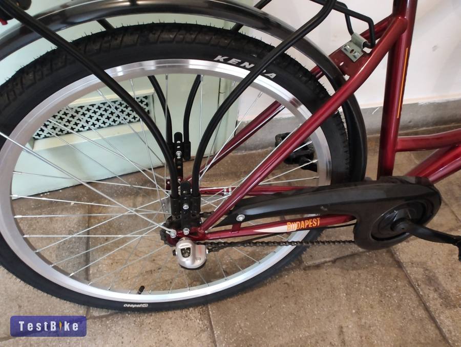 Új Csepel Budapest A 26" Stílusos Bordó Városi Kerékpár, 3 s