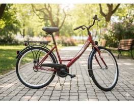 Új Csepel Budapest A 26" Stílusos Bordó Városi Kerékpár, 3 s