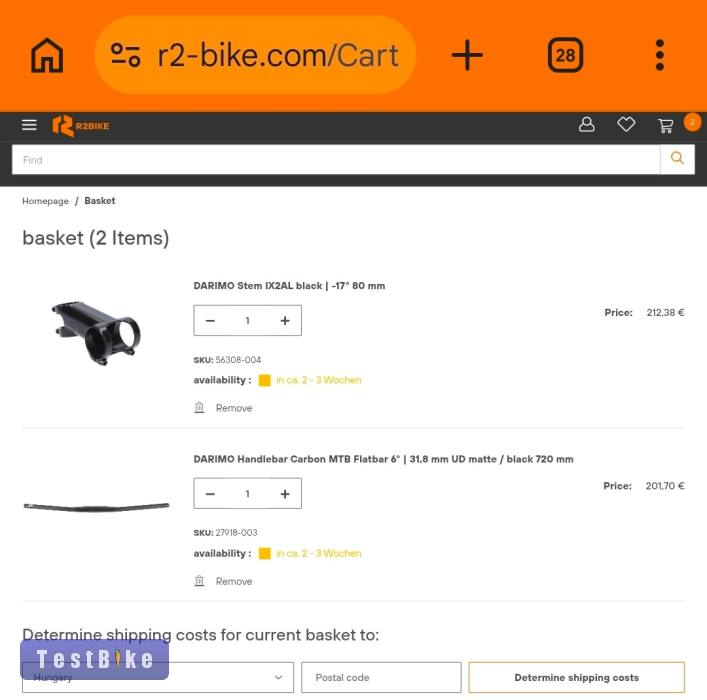 Új Darimo carbon kormány Stucni 17fok 80mm schmolke extralit