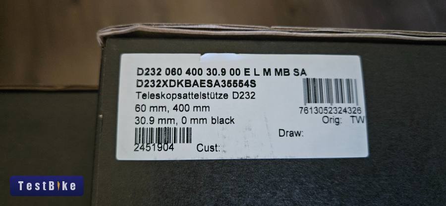 Új dobozos DT Swiss D232 upsidedown dropper 27,2 és 30,9 is