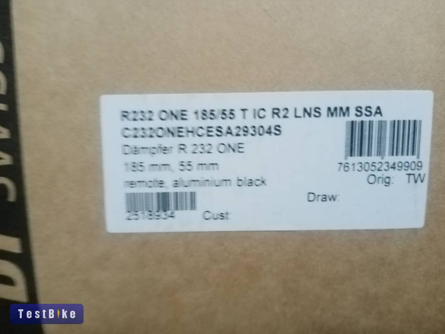 Új DT Swiss Rear Shock R 232 One Remote Trunnion 185x55mm