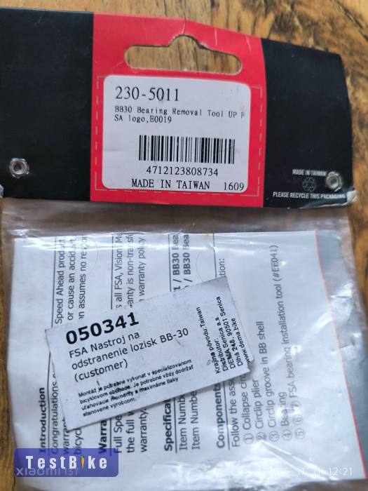 Új FSA BB30 csapágykiütő