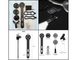 Új kerékpár computer, kamera, lámpa tartó szett, karbon. 