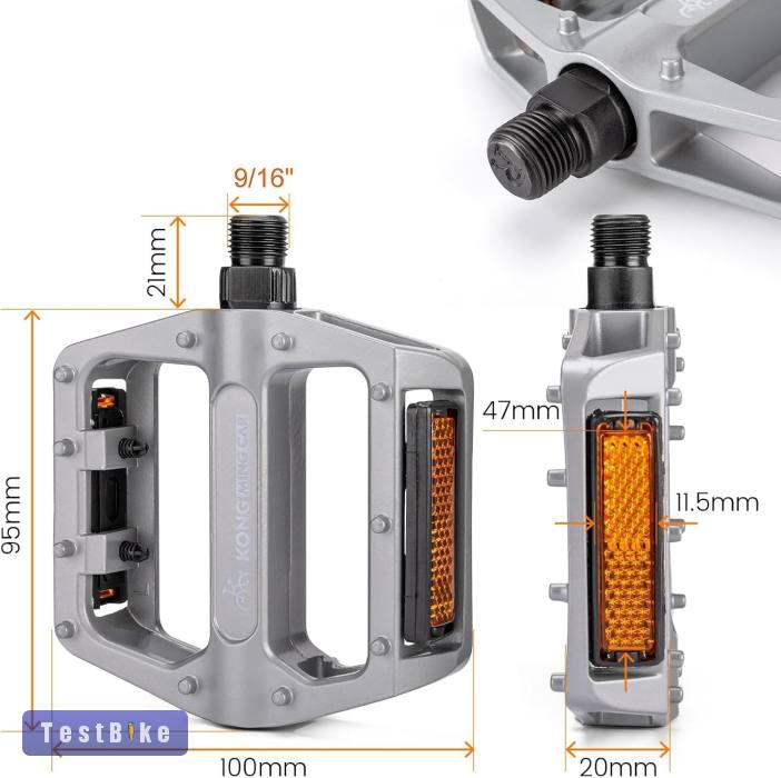 Új Kong ming Car kerékpár pedál. fekete és szűrke színben 