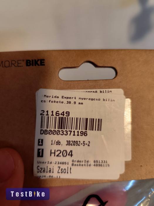 Új Merida nyeregcső bilincs 38,9mm