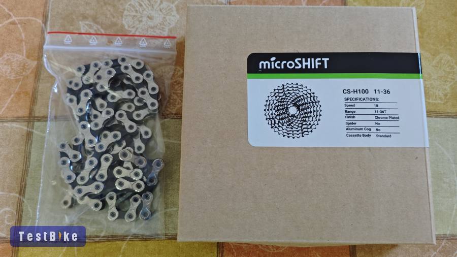 Új MicroShift 10S fogaskoszorú KMC lánccal