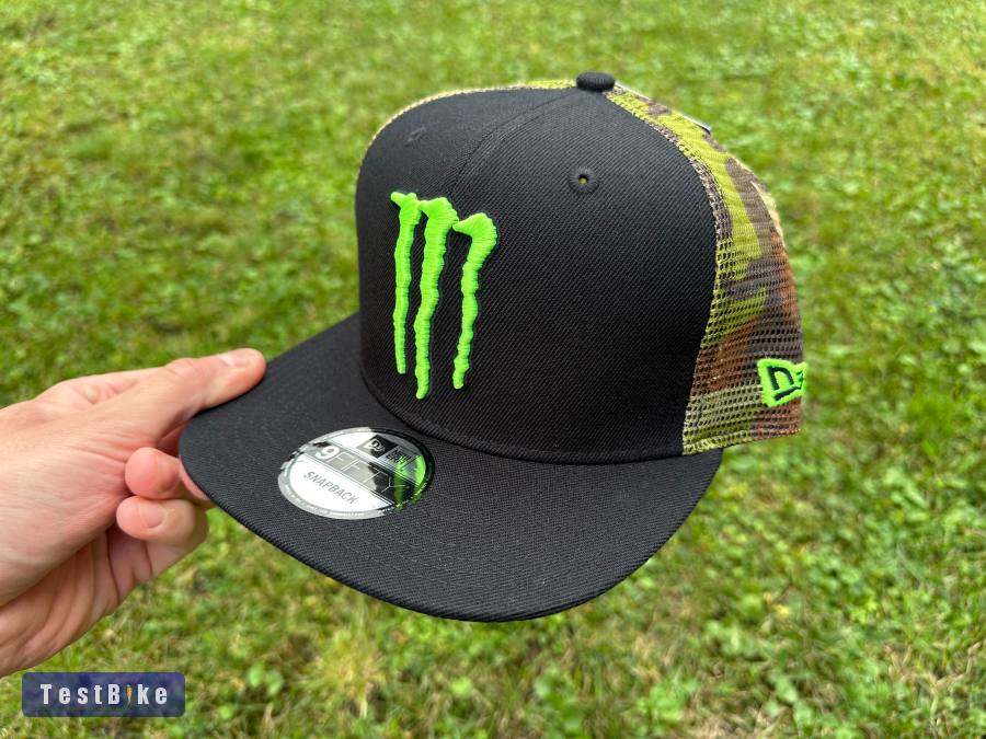 Új Monster Energy fekete/camo hálós sapka, snapback