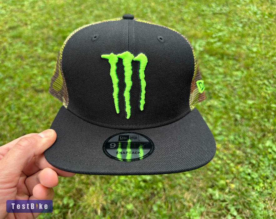 Új Monster Energy fekete/camo hálós sapka, snapback
